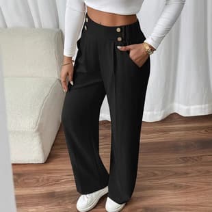 2026 Cross-Border Europe and USA Spring Summer New Drape Floor-Length Casual Pants High-Waist Loose Elegant Straight Women's Long Pants