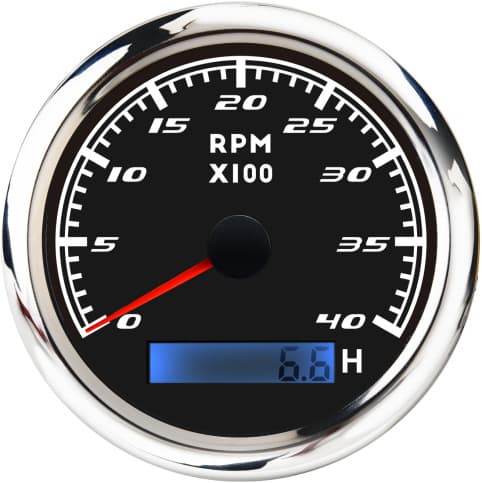 85mm pointer tachometer for universal automotive and marine engines, engineering machinery speed measurement