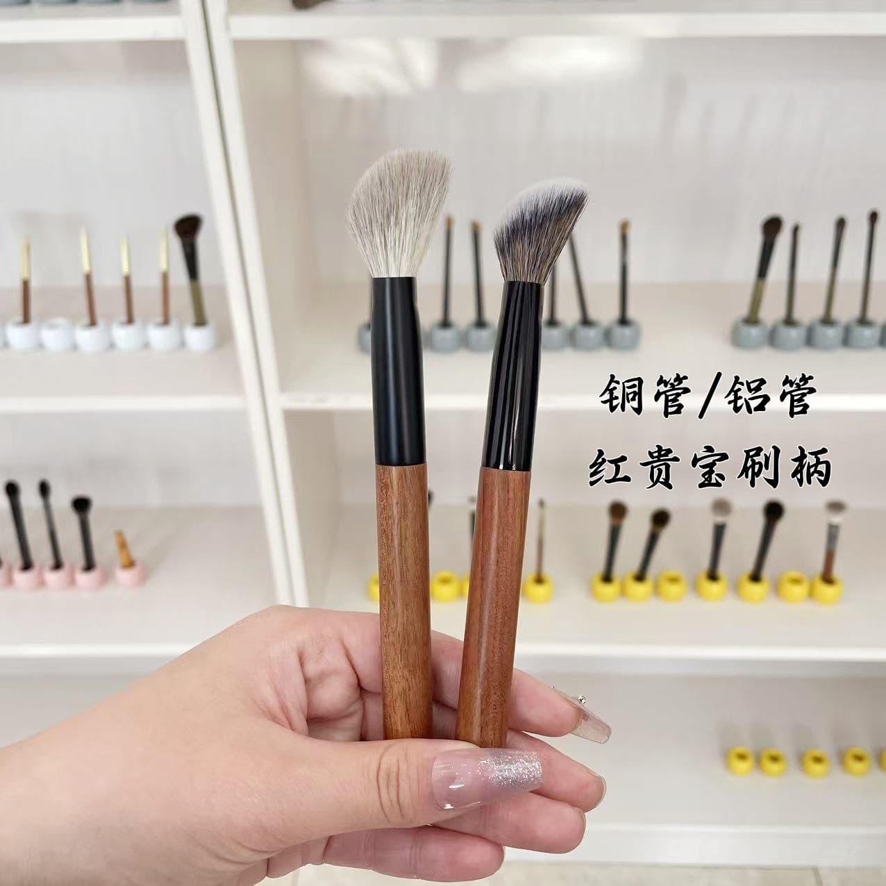 F830 Blush Cream Special Blush Highlighter Contour Brush Cangzhou Animal Hair Makeup Brush Soft Non-Irritating