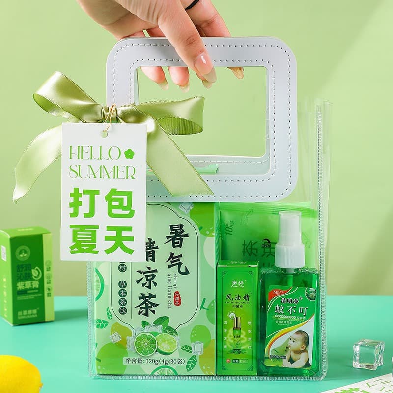 Summer cooling gift set for employees and clients, premium practical heat relief gift package