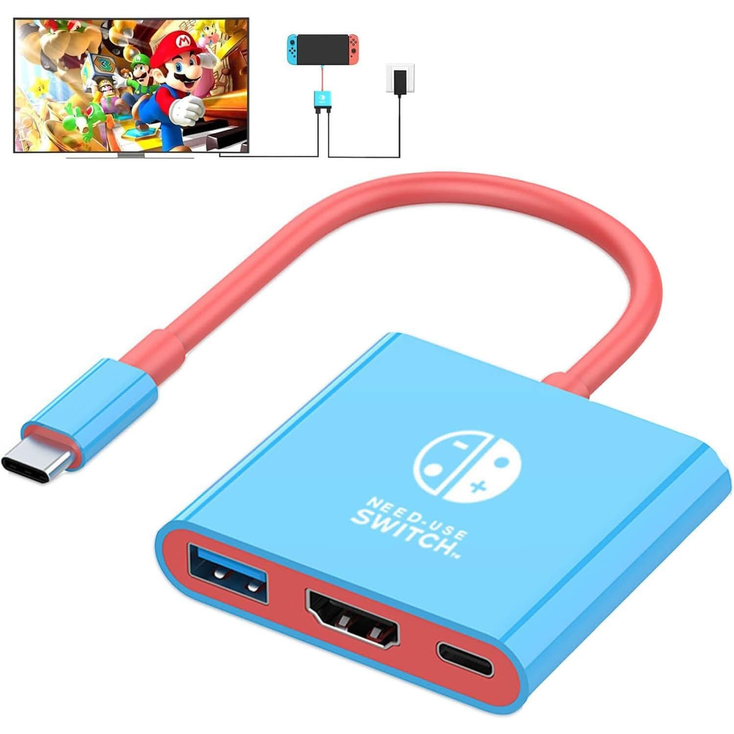 Tuti Portable Game Console Switch Dock Extension TV Projection Display Base Station Type-C Interface Expansion Conversion