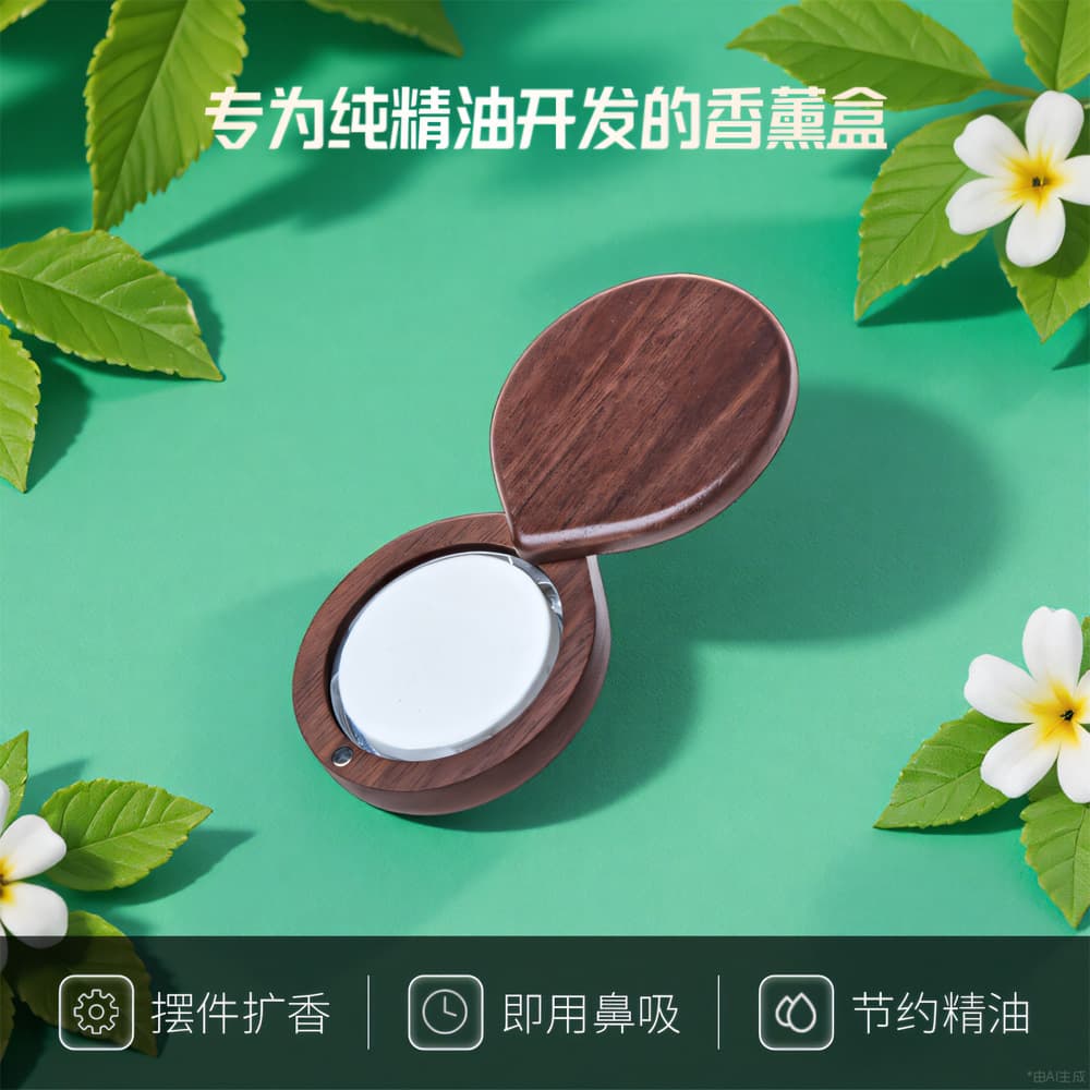 Wooden Ceramic Aromatherapy Stone Portable Compact Foldable Mini Long-Lasting Essential Oil Diffuser Stone Gift Set
