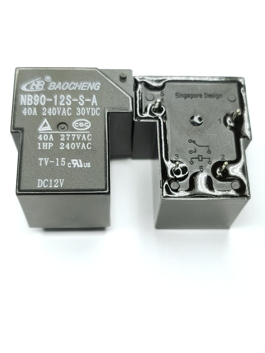 NB90-12S-S-A 40A 1HP High Power Relay 4-Pin Normally Open Relay