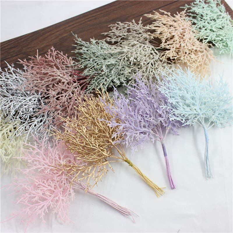 Artificial Plant Color Simulated Flower Plastic Small Rime Branch DIY Headdress Bracelet Brooch Handmade Ornament Branch