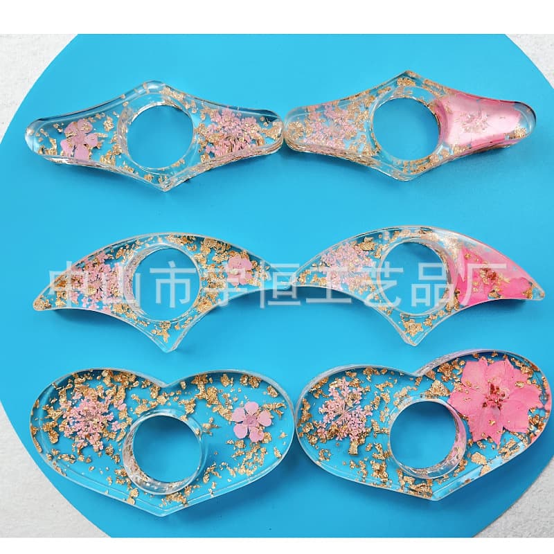 Fan-Shaped Dried Flower Book Press Creative Epoxy Reading Aid Real Flower Resin Craft Epoxy Gift