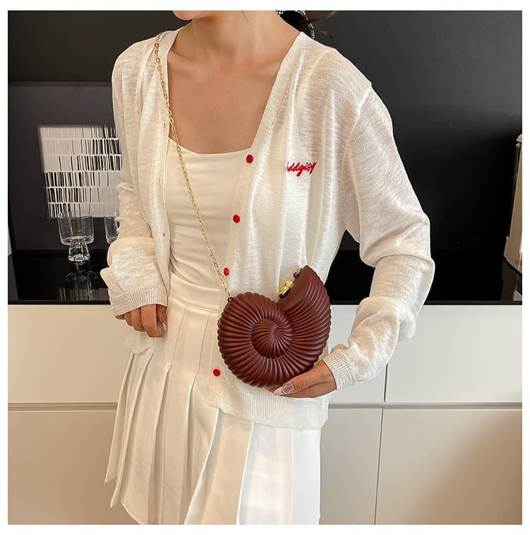 Cross-border Conch-shaped Crossbody Bag Small Bag for Women Versatile Shoulder Bag 2025 Summer Commuter Bag Fashion Evening Bag Bags