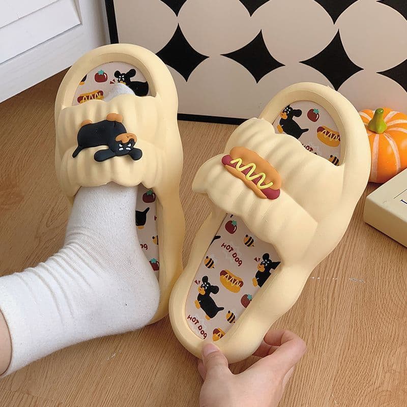 Feels Like Stepping on Softness" Sandals for Women, Spring-Summer New Thick Sole Outdoor Wear, Cute Girly Flip-Flops with Bow Wholesale