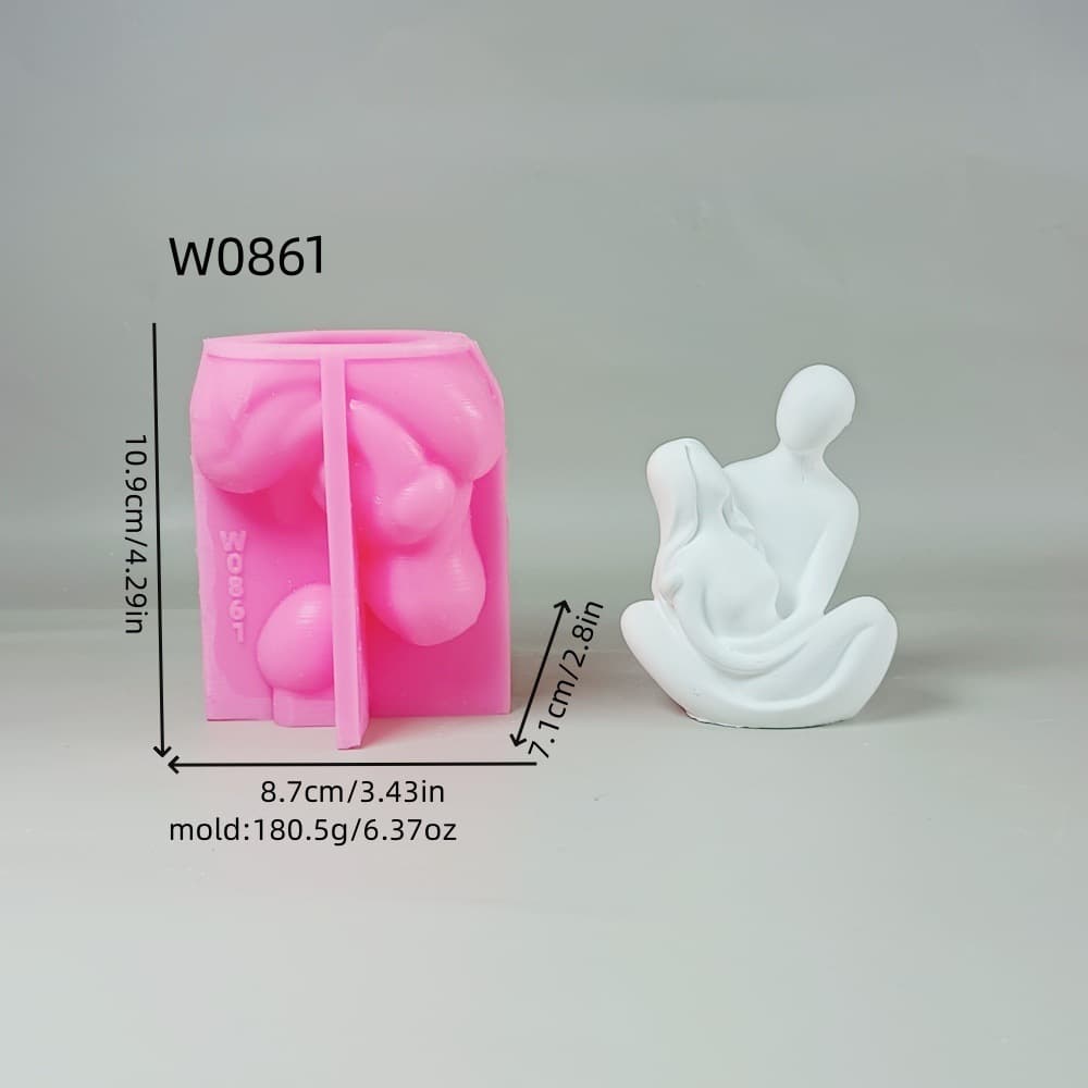 Unisex Ornament Mold Candle Plaster DIY Plaster Ornament Candle Holder Silicone Mold W0861