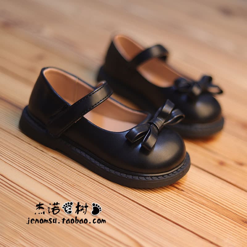 Girls' black leather shoes 2026 spring and autumn new children's shoes Japanese college style princess shoes Peaches performance shoes