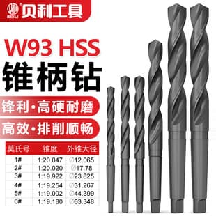 Taper Shank Twist Drill High-Speed Steel Morse Taper Drill Nitriding Hardened Metal Lathe Drilling Reaming Drill Bit