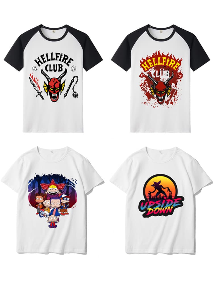 Strange Story Same Short-Sleeved T-Shirt Men's Hellfire Club Cos Half-Sleeve Summer Couple Fashion Clothing