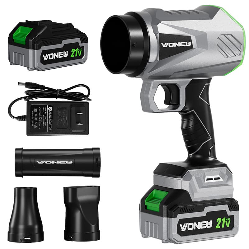 New Cross-Border High-Power Lithium Battery Blower Fan, Small Household Handheld Leaf Blower, Dust Removal, Powerful Blower