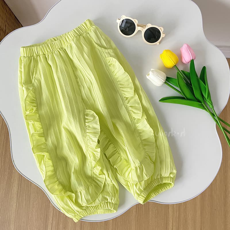 Summer Casual Pants for Girls Baby Fashionable Children Trendy Brand Korean Version Lace Lantern Pants Harlan Sports Pants