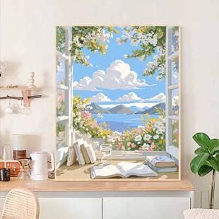 New Floral Digital Oil Painting DIY Fill-in Painting for Adults Hand-painted Landscape Hand-colored Acrylic Decorative Painting