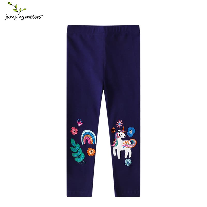 JumpingMeters Girls Stretch Leggings for Spring and Fall, European and American Style Polka Dot Children's Long Pants for Cross-Border Sales