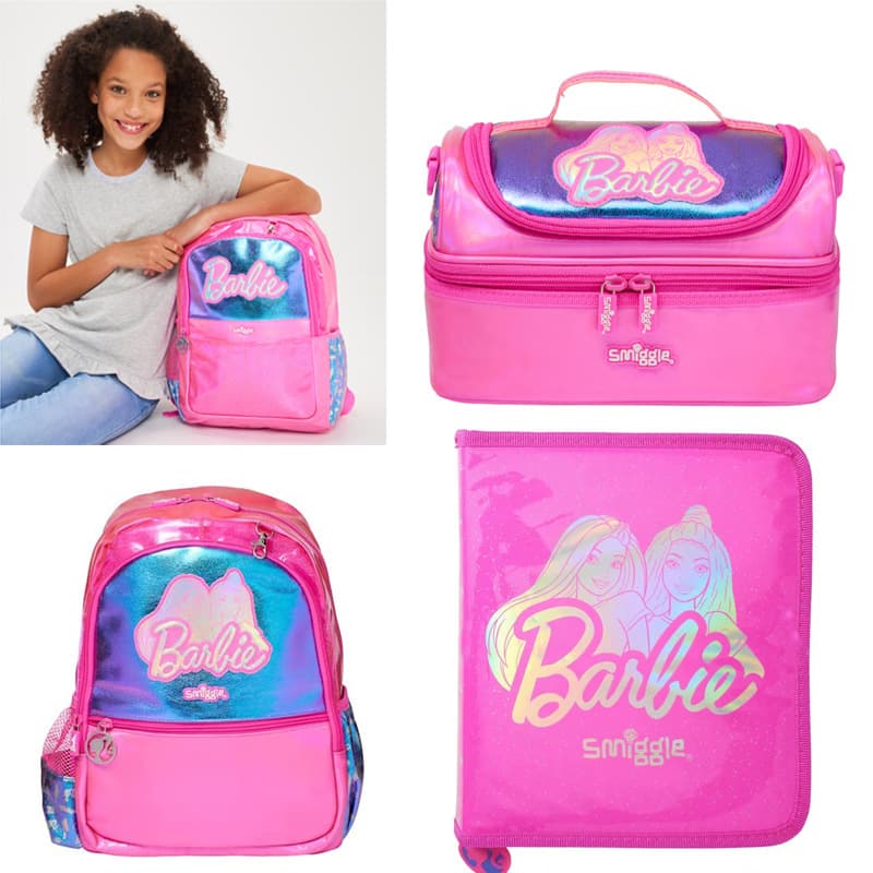 Australian Smiggle Kids Pink Princess Backpack Large Capacity Pencil Case Straw Cup School Bag for Primary and Secondary Students