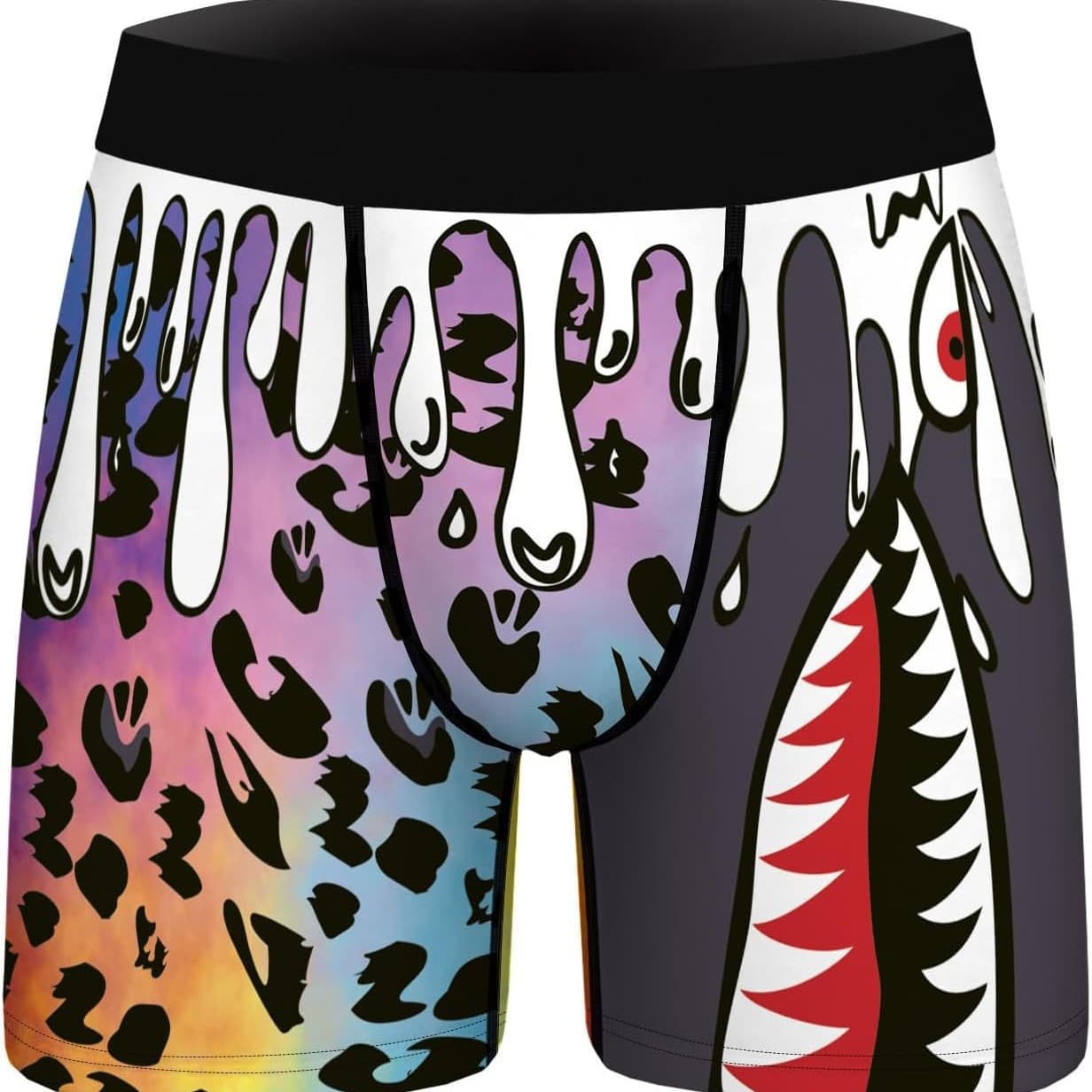Foreign Trade Cross-Border Amazon Men's Novel Boxer Briefs, Fun 3D Printed Men's Four-Corner Shorts Factory Wholesale