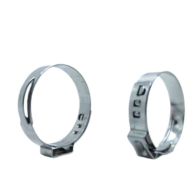 304 Stainless Steel Quick-Install Single-Ear Stepless Clamp for Water and Oil Hoses, Heavy-Duty Hose Clamp