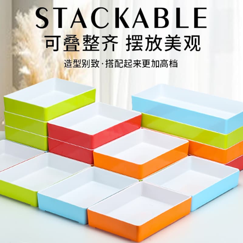 A5 Two-Tone Rectangular Melamine Deli Display Tray Commercial Cooked Food Tray Plastic Cold Dish Duck Snack Special Deep Plate
