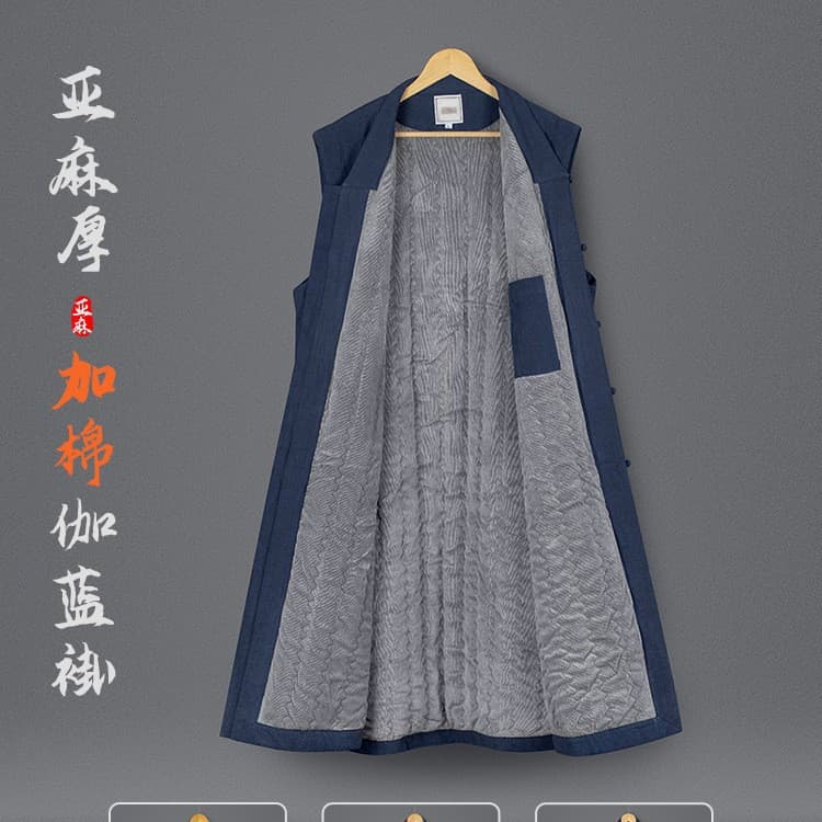 Tu'er Offering to Master Monk Robe Winter Long Vest Cotton-lined Sangha Jacket for Monks and Nuns Warm Monk Attire