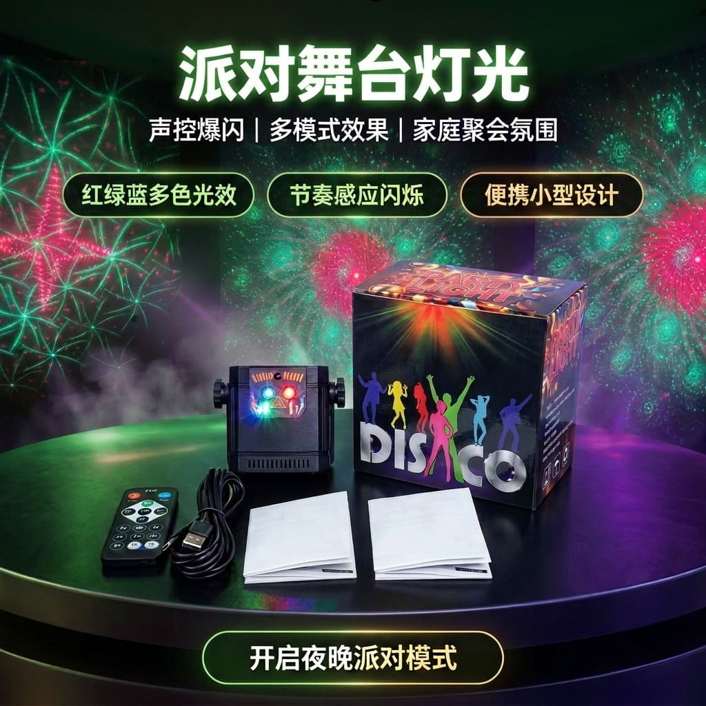Laser projection lamp home atmosphere KTV bar laser pattern strobe color light sound controlled laser stage light