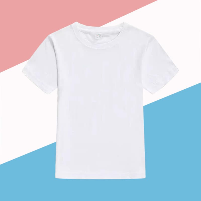 Pure Cotton White Children's Short-Sleeved T-Shirt, Class Uniform for Small and Medium-Sized Children, Parent-Child Activity Wear, Custom Logo Printing
