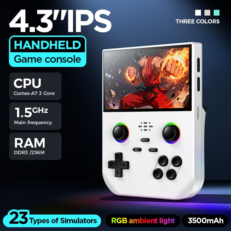Cross-border RGBH5 New Game Console Open Source System Handheld 4.3-inch IPS Screen Portable Pocket Game Console