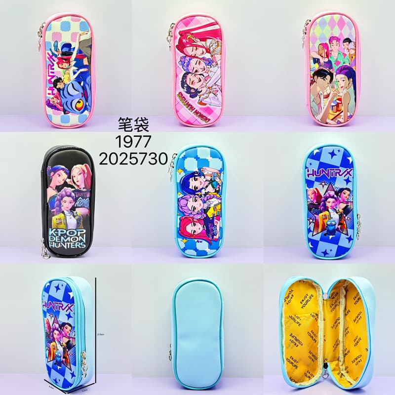 New KPOP Witch Hunt Girl Group PU Pencil Case Large Capacity Student Storage Pencil Case High Appearance Student Stationery