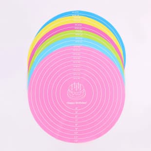 30cm Round Silicone Dough Mat with Scale, Heat Insulation Mat, Placemat, Kitchen Supplies, High Temperature Resistant, Non-Slip Baking Mat