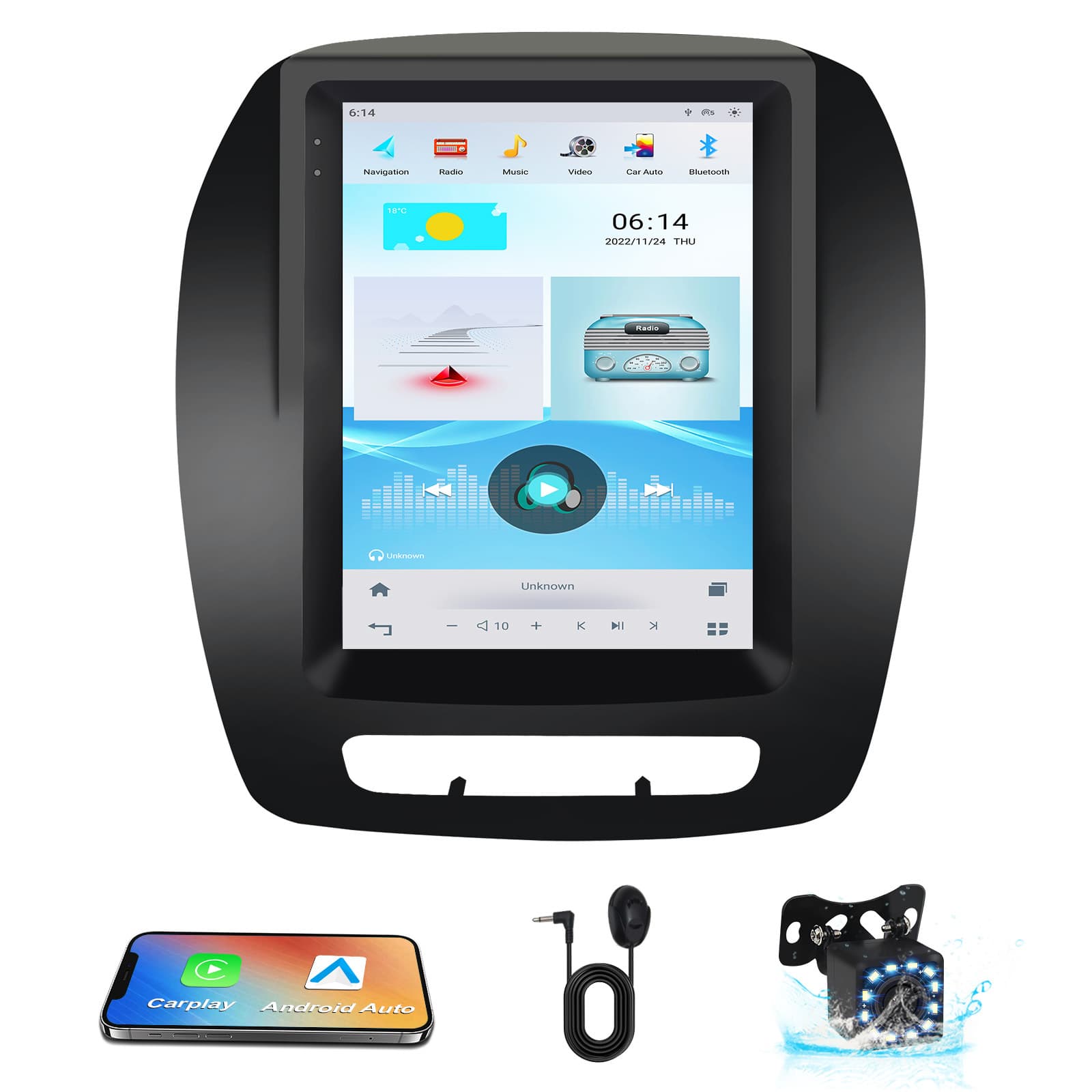Kia Sorento 2013- Android Navigation Central Control Large Screen Wireless CarPlay Head Unit Base Version