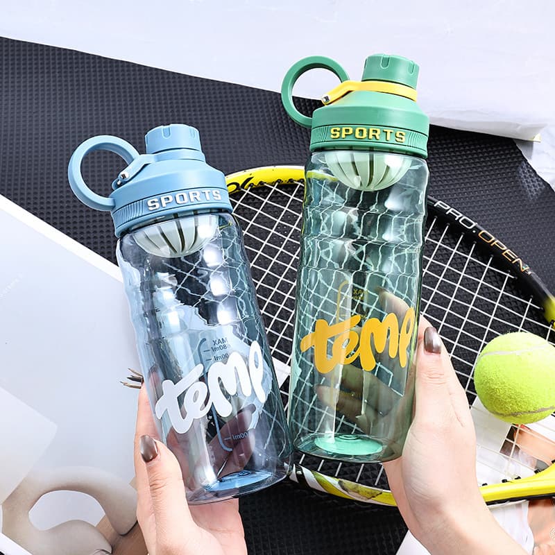 Summer sports large-capacity water cup for boys and girls simple fitness cup with tea separator student plastic cup high temperature resistant