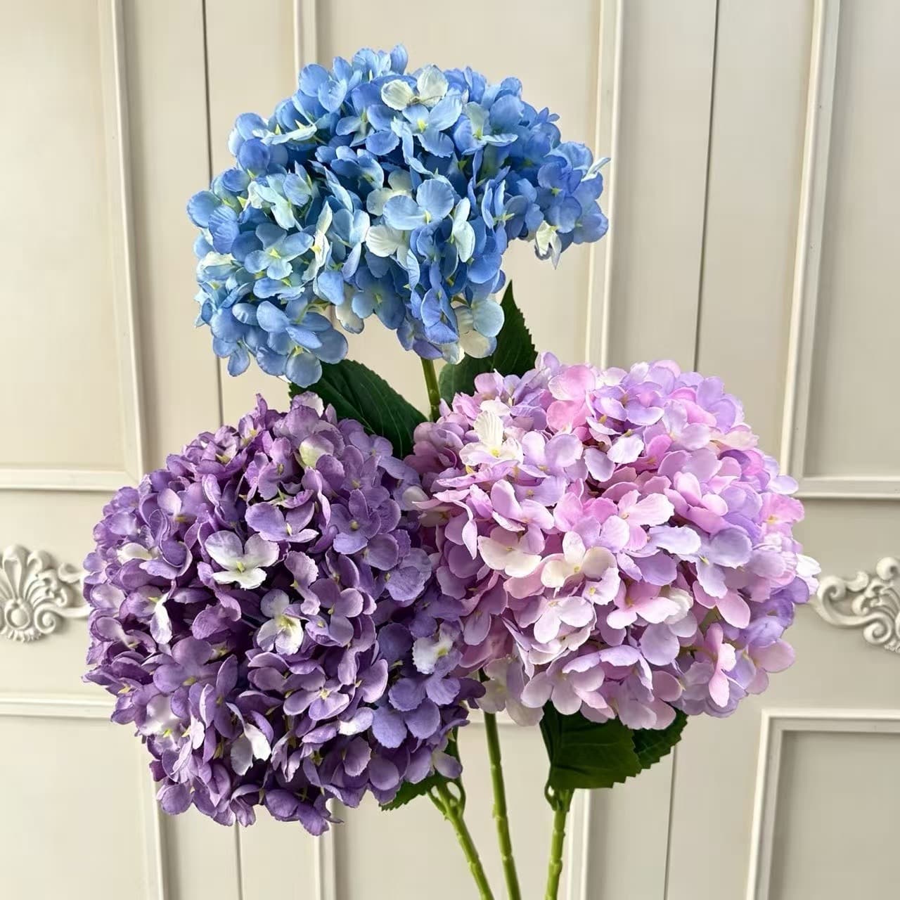 Charlotte Large Hydrangea Artificial Flowers for Wedding Scene Decoration, Mall Window Display, Home Decor
