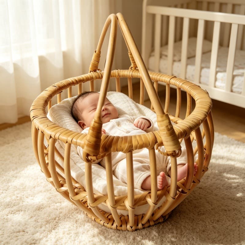 Newborn Photography Cross-border Rattan Basket, European and American Style Design, Practical Prop for Baby Studio Scene Staging