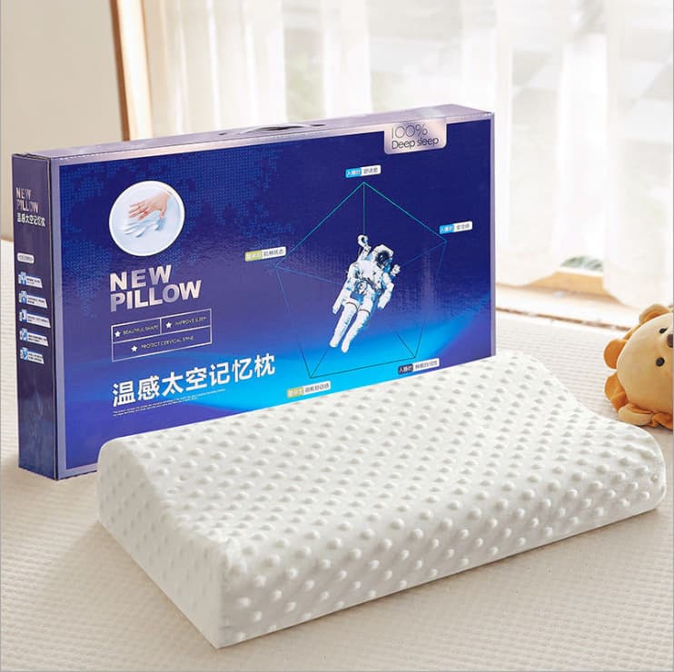 Factory direct shipping of memory foam pillows with slow rebound for cervical spine support, suitable for gifting and cross-border trade.