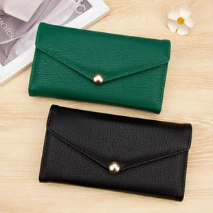 New Women's Long Wallet, Fashionable Palm Print Clutch, Multi-Functional Magnetic Snap Tri-Fold Coin Purse Handbag Wallet