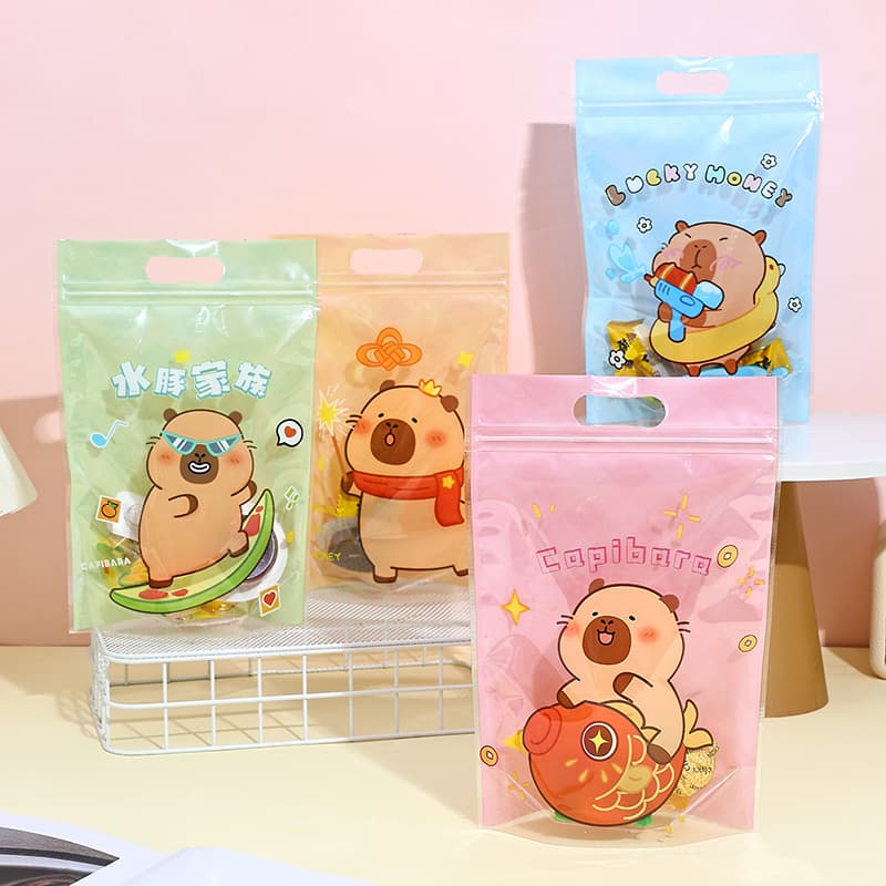 Milk Candy Snowflake Crisp Packaging Handheld Self-Sealing Zipper Bag Cookies Pastry Snacks Sealed Stand-Up Pouch