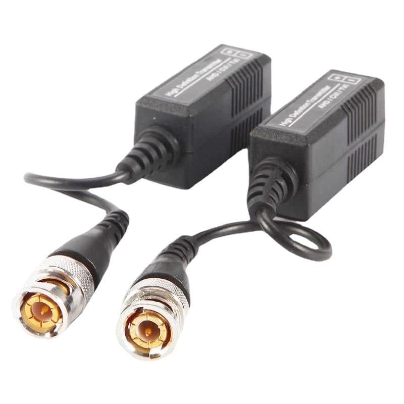 Surveillance Equipment Accessories Passive Twisted Pair Transmitter BNC to Ethernet Adapter Twisted Pair Video Transceiver