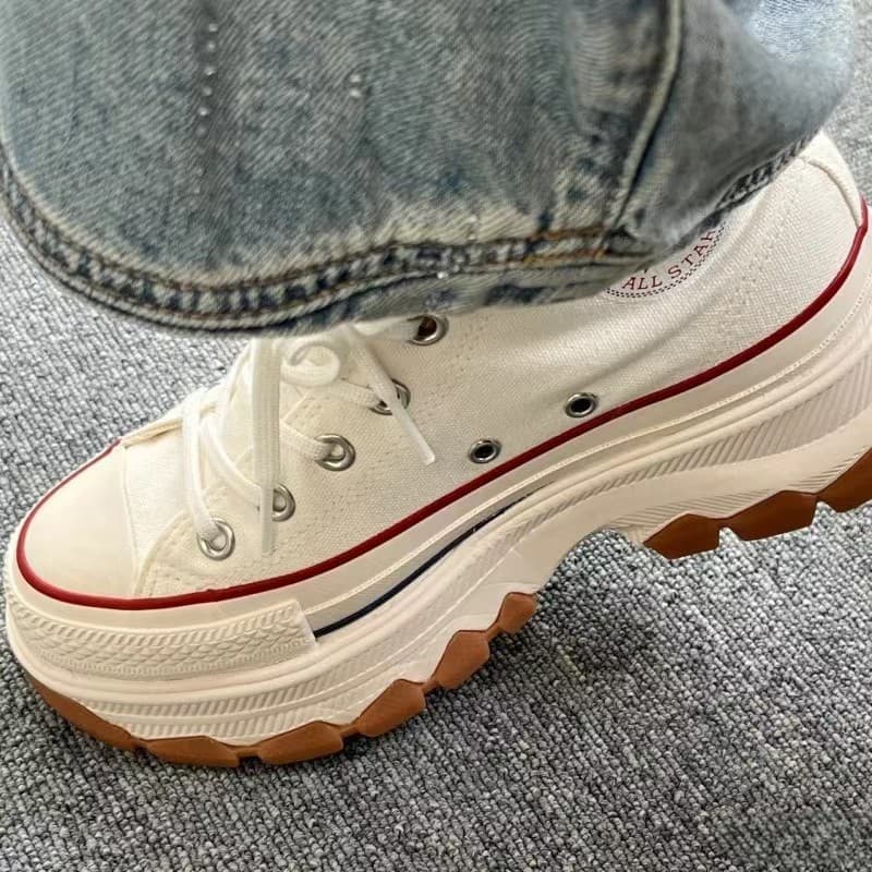 Putian Meiqi Converse 100th Anniversary Japan Limited High-Top Canvas Shoes Chunky Thick Sole Height-Increasing Versatile Unisex Shoes