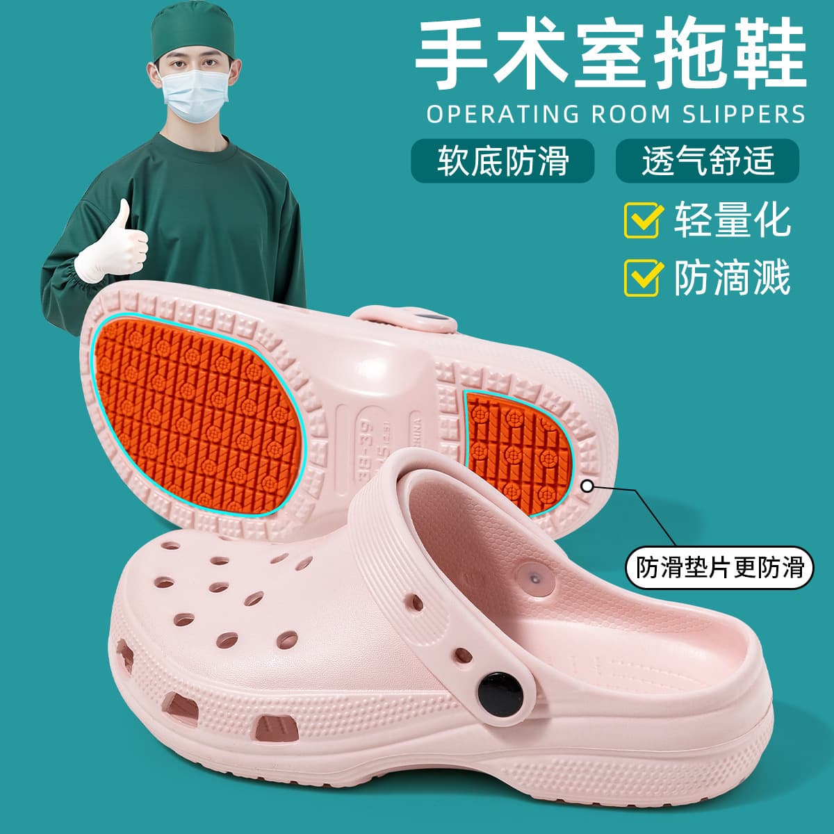 Outdoor Croc Shoes Women's 2025 New Beach Swimming Non-Slip Baotou Slippers Medical and Nurse Croc Shoes Men's