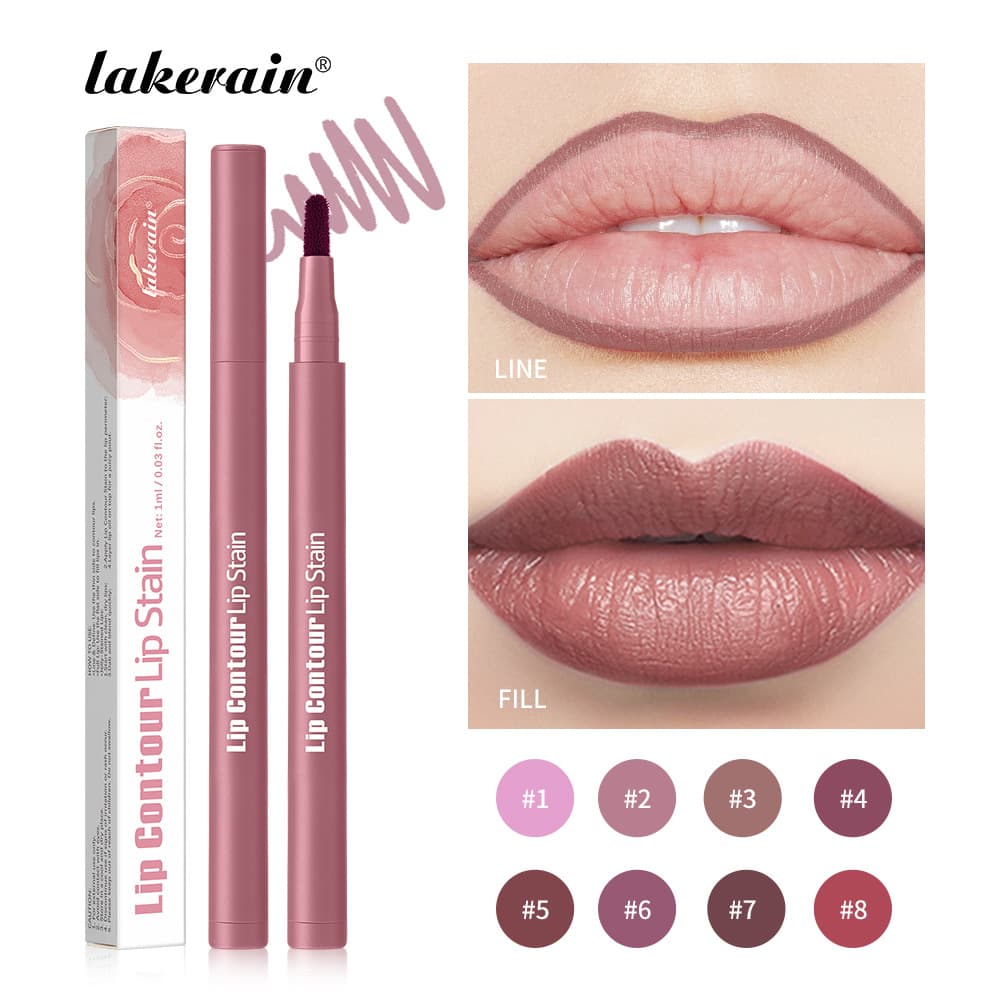 Cross-border Lakerain High Color Rendering Long-lasting Matte Non-smudge Non-transfer Lip Liner & Lip Gloss Lip Sta
