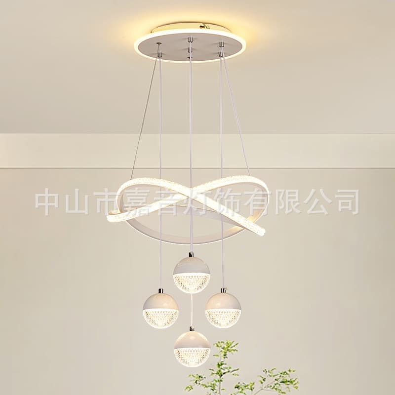 110 ball chandelier cross-border special supply 110V-220V Nordic light luxury restaurant chandelier modern simple high-end LED