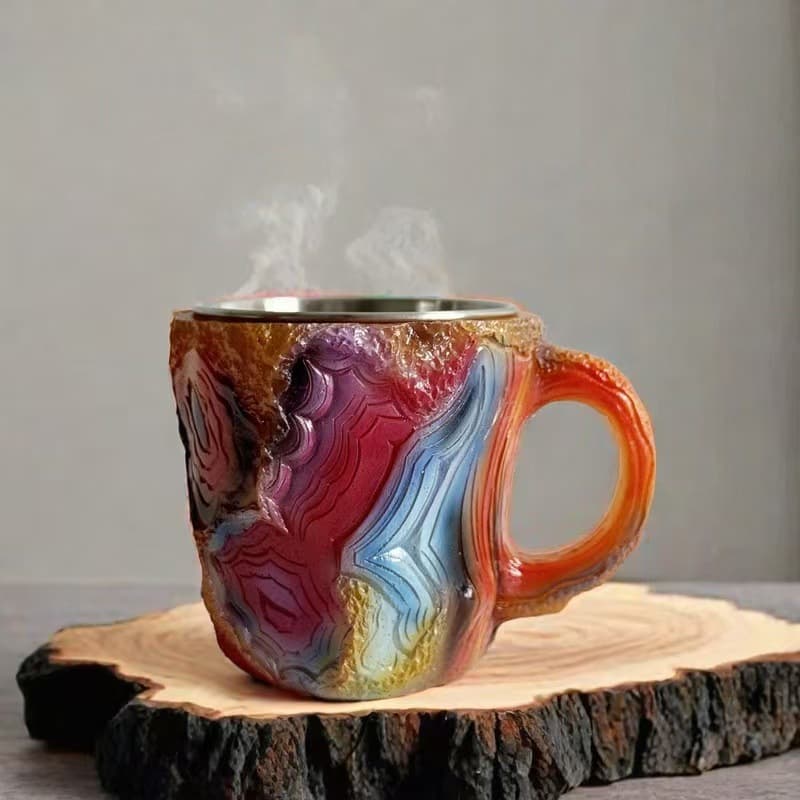 Cross-border Mineral Crystal Coffee Mugs Imitation Mineral Crystal Coffee Resin Crystal Cup