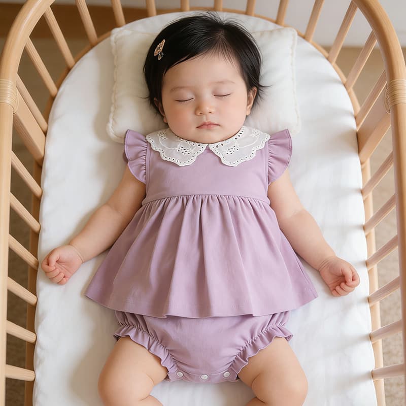 Baby Summer Clothes Girls Romper Newborn Full Moon Princess Bodysuit Thin Going Out Crawling Suit