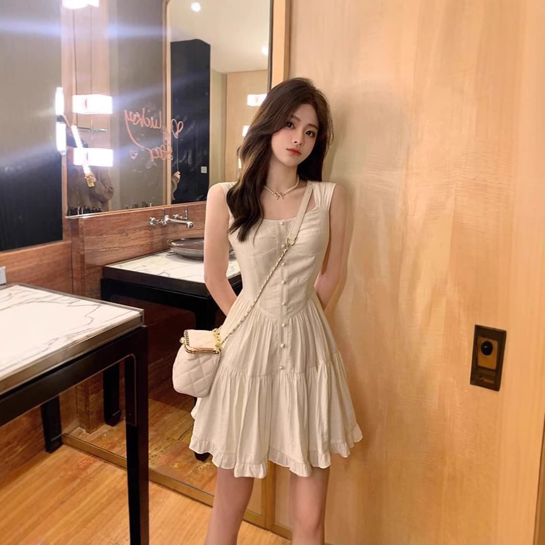 Strappy Dress Women Unique Stunning New Style Petite Slim Fit Gentle Style First Love White Dress