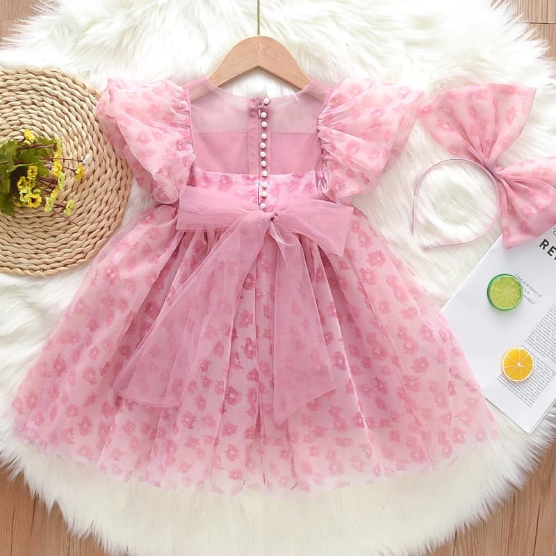 Girls Summer Dress 2024 New Children's Fairy Tutu Skirt Princess Dress for Girls