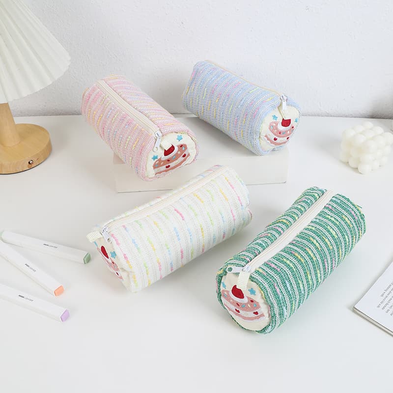 Strawberry Cake Pencil Case Versatile Stationery Storage Bag Large Capacity Pen Ruler Pencil Case for Middle School Students Direct Factory Source
