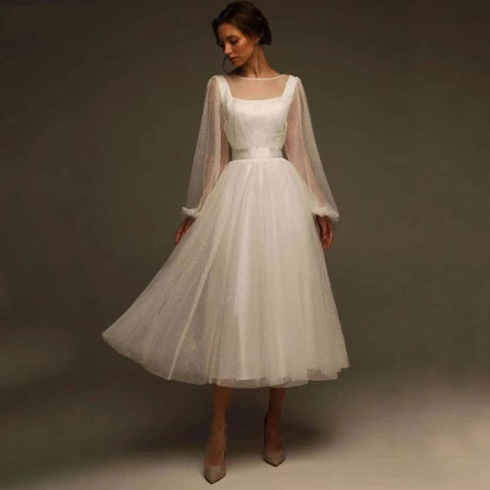 Women's A-line Short Wedding Dress Elegant Evening Gown for Prom Party, Suitable for Amazon, AliExpress, and Independent Sites in Europe and America