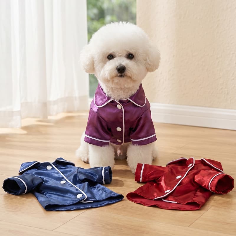 Dog and Cat Homewear Wholesale Pet Luxury Pajamas Three Colors Available Cross-Border Wholesale Spring and Summer Pet Clothing