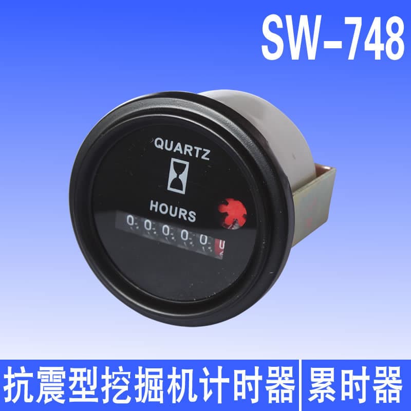 Excavator Timer Automobile Bulldozer Roller Loader Construction Machinery Hour Meter 748 Forklift Timer
