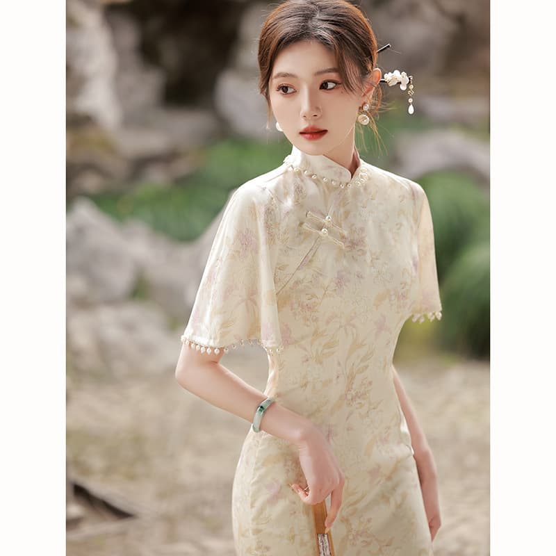 【17K Favorites】New Chinese-style Cheongsam 2025 Updated Version, Summer Feel Young Long Dress for Girls
